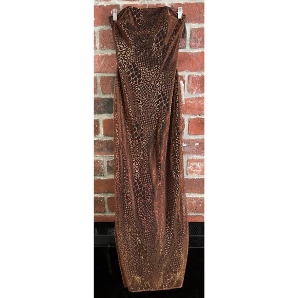 Gunne Sax VTG Jessica McClintock Millennium 2000 Leopard Shimmer Gown Size 3 NWT - Picture 1 of 9